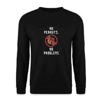 No peanuts No problems Peanut allergy sufferers - Unisex Sweatshirt - black - Front - Alina (178cm) & Michal (187cm)