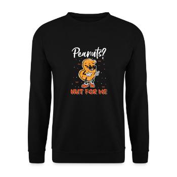 Peanuts? Not for me Peanut allergy sufferers - Unisex Sweatshirt - black - Front - Alina (178cm) & Michal (187cm)