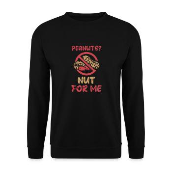 Peanuts? Not for me Peanut allergy sufferers - Unisex Sweatshirt - black - Front - Alina (178cm) & Michal (187cm)