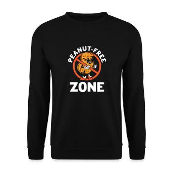 Zone sans arachides Personnes allergiques aux arachides - Sweat-shirt Unisexe - noir - Devant - Alina (178cm) & Michal (187cm)