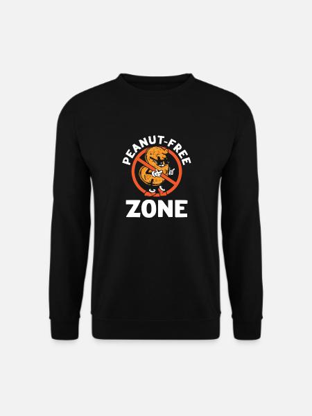 Peanut-free zone Peanut allergy sufferers - Unisex Sweatshirt - black