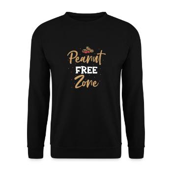 Zone sans arachides Personnes allergiques aux arachides - Sweat-shirt Unisexe - noir - Devant - Alina (178cm) & Michal (187cm)