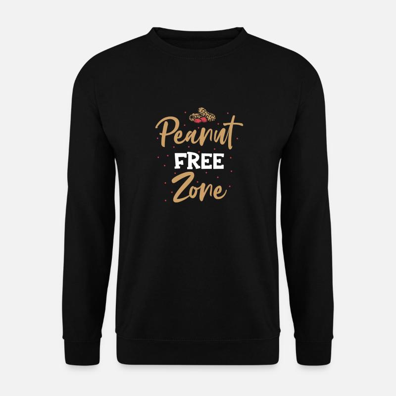 Peanut-free zone Peanut allergy sufferers - Unisex Sweatshirt - black