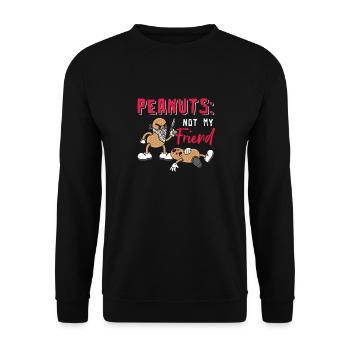 Les arachides ne sont pas mon amie souffrant d’allergies aux arachides - Sweat-shirt Unisexe - noir - Devant - Alina (178cm) & Michal (187cm)