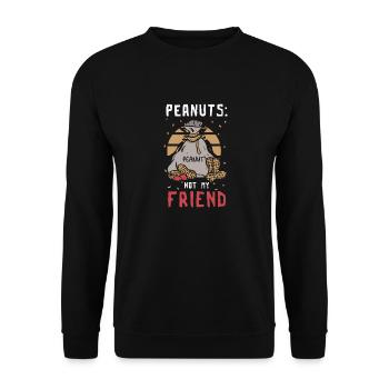 Les arachides ne sont pas mon amie souffrant d’allergies aux arachides - Sweat-shirt Unisexe - noir - Devant - Alina (178cm) & Michal (187cm)