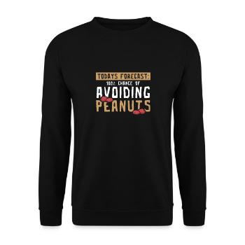 Tout est mieux sans arachides Personnes allergiques aux arachides - Sweat-shirt Unisexe - noir - Devant - Alina (178cm) & Michal (187cm)