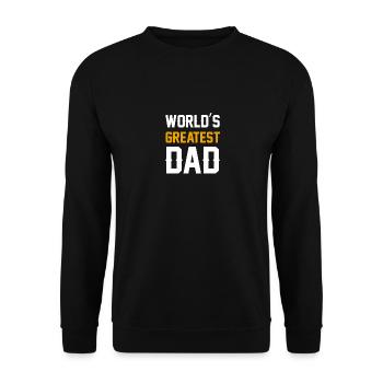 Best Dad Funny Fathers Day Husband Daddy Men Dad - Unisex Sweatshirt - black - Front - Alina (178cm) & Michal (187cm)