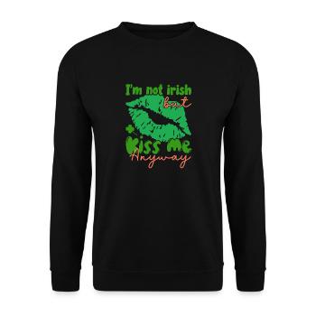 Je ne suis pas irlandais, mais embrassez-moi quand même. - Sweat-shirt Unisexe - noir - Devant - Alina (178cm) & Michal (187cm)