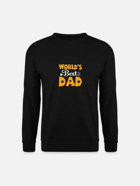 Meilleur papa drôle fête des pères mari papa homme papa - Sweat-shirt Unisexe - noir