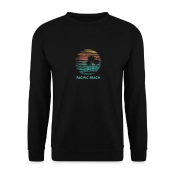Pacific Beach Kalifornien Cool Souvenir Urlaub - Unisex Pullover - Schwarz - Vorne - Alina (178cm) & Michal (187cm)