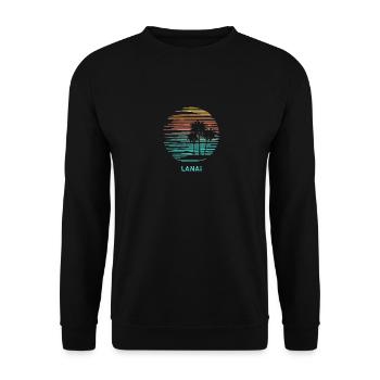 Lanai Hawaii Cool Souvenir Vacances Artistique - Sweat-shirt Unisexe - noir - Devant - Alina (178cm) & Michal (187cm)