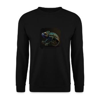 Jackson Chameleon Dystopische Vaporwave - Unisex Pullover - Schwarz - Vorne - Alina (178cm) & Michal (187cm)
