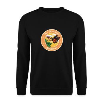 Monarque papillon monarque américain papillon monarque - Sweat-shirt Unisexe - noir - Devant - Alina (178cm) & Michal (187cm)