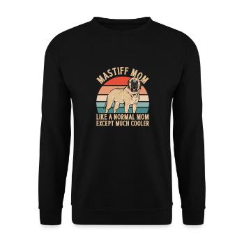 Mastiff Hund Old English Mastiff - Unisex Pullover - Schwarz - Vorne - Alina (178cm) & Michal (187cm)