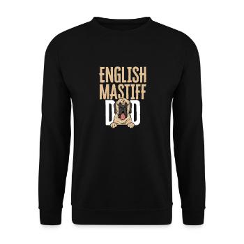 Mastiff Dog Old English Mastiff - Unisex Sweatshirt - black - Front - Alina (178cm) & Michal (187cm)