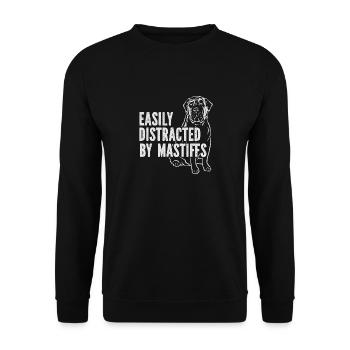 Mastiff Chien Vieux Mastiff anglais - Sweat-shirt Unisexe - noir - Devant - Alina (178cm) & Michal (187cm)