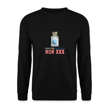 Maman - Merci pour tout - Sweat-shirt Unisexe - noir - Devant - Alina (178cm) & Michal (187cm)