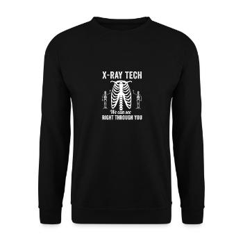 Rad Tech Radiologie Hommes Femmes Radiographe - Sweat-shirt Unisexe - noir - Devant - Alina (178cm) & Michal (187cm)