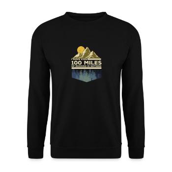 Trail Runner Running Jogging Jogger I Gift - Unisex Sweatshirt - black - Front - Alina (178cm) & Michal (187cm)