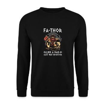 Men's Vathor - Father's Day Father's Day Gift Viking - Unisex Sweatshirt - black - Front - Alina (178cm) & Michal (187cm)
