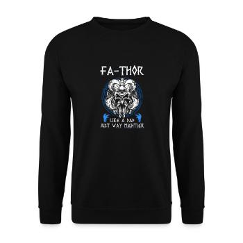 Men's Vathor - Father's Day Father's Day Gift Viking - Unisex Sweatshirt - black - Front - Alina (178cm) & Michal (187cm)