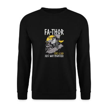 Vathor pour hommes - Fête des pères Cadeau de la fête des pères Viking - Sweat-shirt Unisexe - noir - Devant - Alina (178cm) & Michal (187cm)