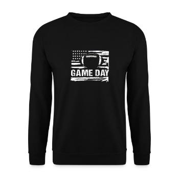 Jour de match US Flag American Football Lovers - Sweat-shirt Unisexe - noir - Devant - Alina (178cm) & Michal (187cm)
