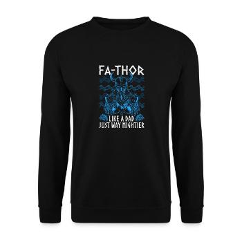 Vathor pour hommes - Fête des pères Cadeau de la fête des pères Viking - Sweat-shirt Unisexe - noir - Devant - Alina (178cm) & Michal (187cm)