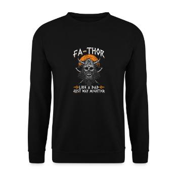 Vathor pour hommes - Fête des pères Cadeau de la fête des pères Viking - Sweat-shirt Unisexe - noir - Devant - Alina (178cm) & Michal (187cm)
