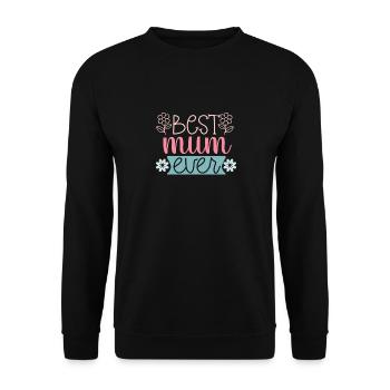 Süße Muttertags-Familienliebe - Beste Mutter - Unisex Pullover - Schwarz - Vorne - Alina (178cm) & Michal (187cm)