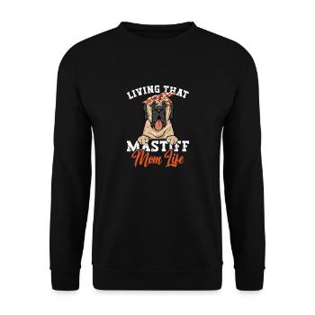 Mastiff Dog Old English Mastiff - Unisex Sweatshirt - black - Front - Alina (178cm) & Michal (187cm)