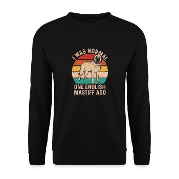 Mastiff Dog Old English Mastiff - Unisex Sweatshirt - black - Front - Alina (178cm) & Michal (187cm)