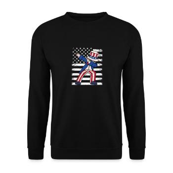 Dabbing 4 juillet Dab Dance Pose Pride America USA - Sweat-shirt Unisexe - noir - Devant - Alina (178cm) & Michal (187cm)