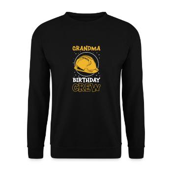 Grand-mère de l’équipe d’anniversaire - Bâtiment d’anniversaire - Sweat-shirt Unisexe - noir - Devant - Alina (178cm) & Michal (187cm)