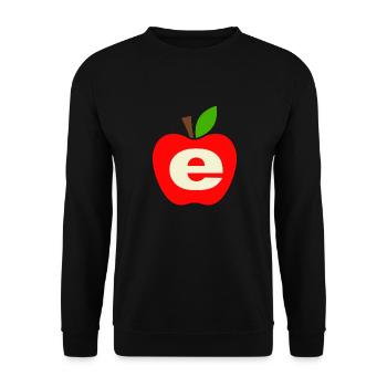 90s Rave Red Apple UK 1990s Old School Raver - Unisex Sweatshirt - black - Front - Alina (178cm) & Michal (187cm)