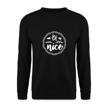 SOYEZ GENTIL - Sweat-shirt Unisexe - noir - Devant - Alina (178cm) & Michal (187cm)