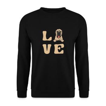 Mastiff Chien Vieux Mastiff anglais - Sweat-shirt Unisexe - noir - Devant - Alina (178cm) & Michal (187cm)