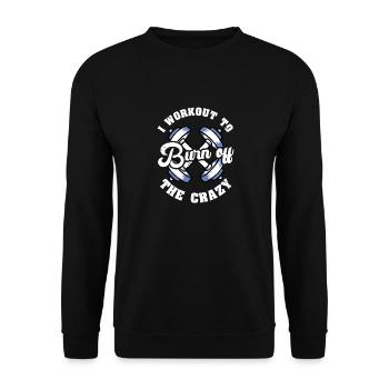 Gewichtheben Fitness Workout Fitnessstudio - Unisex Pullover - Schwarz - Vorne - Alina (178cm) & Michal (187cm)