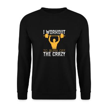 Gewichtheben Fitness Workout Fitnessstudio - Unisex Pullover - Schwarz - Vorne - Alina (178cm) & Michal (187cm)