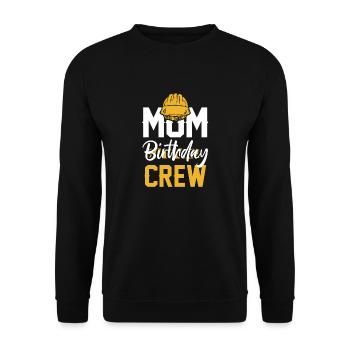 Maman De L’Équipe D’Anniversaire - Construction d’anniversaire - Sweat-shirt Unisexe - noir - Devant - Alina (178cm) & Michal (187cm)