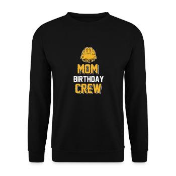 Maman De L’Équipe D’Anniversaire - Construction d’anniversaire - Sweat-shirt Unisexe - noir - Devant - Alina (178cm) & Michal (187cm)