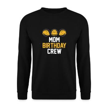 Maman de l’équipe d’anniversaire - Construction d’anniversaire - Sweat-shirt Unisexe - noir - Devant - Alina (178cm) & Michal (187cm)
