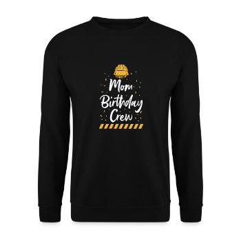 Maman De L’Équipe D’Anniversaire - Construction d’anniversaire - Sweat-shirt Unisexe - noir - Devant - Alina (178cm) & Michal (187cm)