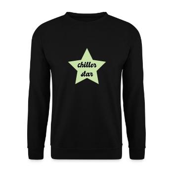 Chiller Star - Unisex Pullover - Schwarz - Vorne - Alina (178cm) & Michal (187cm)