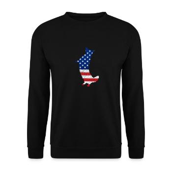 Corgi 4 juillet amoureux des chiens chiot patriotique sur - Sweat-shirt Unisexe - noir - Devant - Alina (178cm) & Michal (187cm)