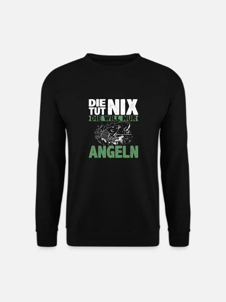 Damen Die tut nix die will nur angeln | Anglerin - Unisex Pullover - Schwarz