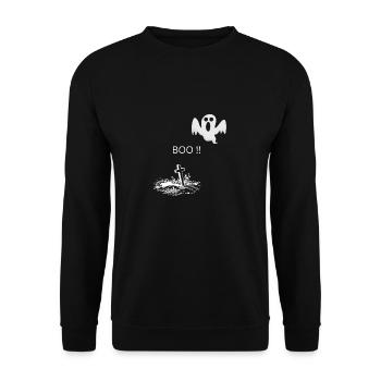 HOU! - Sweat-shirt Unisexe - noir - Devant - Alina (178cm) & Michal (187cm)
