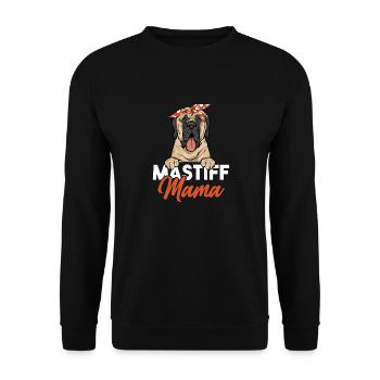 Mastiff Hund Old English Mastiff - Unisex Pullover - Schwarz - Vorne - Alina (178cm) & Michal (187cm)
