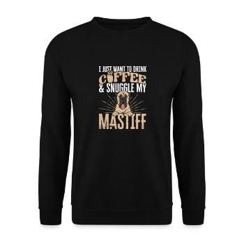 Mastiff Dog Old English Mastiff - Unisex Sweatshirt - black - Front - Alina (178cm) & Michal (187cm)