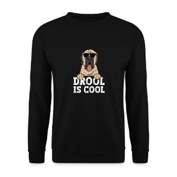 Mastiff Hund Old English Mastiff - Unisex Pullover - Schwarz - Vorne - Alina (178cm) & Michal (187cm)